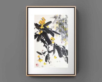 Blumen zeichnung flower painting sumie painting sumie painting Tuschemalerei wall decoration Zeichnung 水墨 秋果 Herbstfrucht