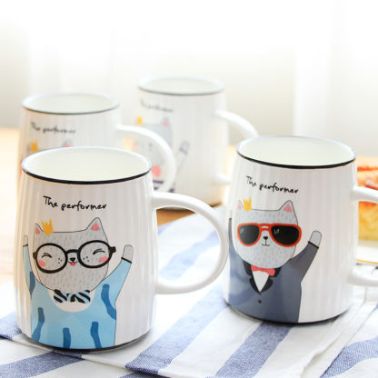 Tasse,Porzellan,Tee,Becher,cup,Cartoon,cat