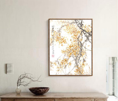 Blumen zeichnung flower painting sumie painting sumie painting Tuschemalerei wall decoration Zeichnung 水墨 迎春花 Forsythie winterjasmin