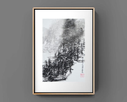 Landschaft landscape sumie painting chinesische japanische Tusche Malerei janpanises chinese ink painting