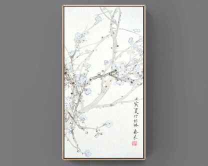 Blumen zeichnung flower painting sumie paintingTuschemalerei wall decoration Zeichnung 水墨 梅 Blume