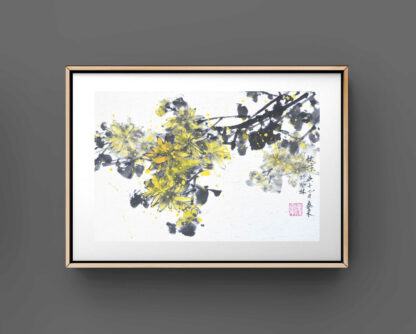 Daisy Chrysantheme sumie painting chinesische japanische Tusche Malerei janpanises chinese ink painting