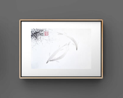 Fisch fish sumie painting chinesische japanische Tusche Malerei janpanises chinese ink painting