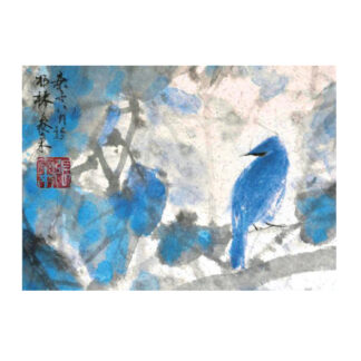 Postkarte Vogel Tusche Malerei Sumi-e painting chinesische japanische zeichnung Kunstpostkarten