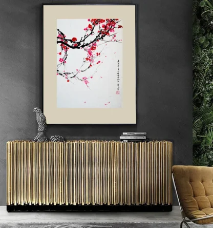 Pflaumen zeichneng plum painting tusche malerei sumi-e painting tusche Zeichnen tinte zeichnung wand dekoration wandkunst Büro dekoration wohn decoration blumen zeichnen landscape painting landschaft malerei tier zeichnen