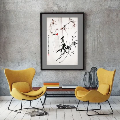 bambus zeichnen bamboo painting tusche malerei sumi-e painting tusche Zeichnen tinte zeichnung wand dekoration wandkunst Büro dekoration wohn decoration blumen zeichnen landscape painting landschaft malerei tier zeichnen