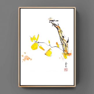 Vogel bird sumie painting chinesische japanische Tusche Malerei janpanises chinese ink painting 鸟