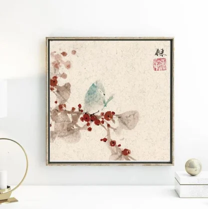 Vogel zeichneng bird painting tusche malerei sumi-e painting tusche Zeichnen tinte zeichnung wand dekoration wandkunst Büro dekoration wohn decoration blumen zeichnen landscape painting landschaft malerei tier zeichnen