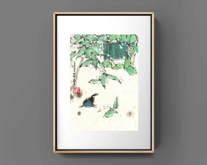 Vogel zeichneng bird painting tusche malerei sumi-e painting tusche Zeichnen tinte zeichnung wand dekoration wandkunst Büro dekoration wohn decoration blumen zeichnen landscape painting landschaft malerei tier zeichnen