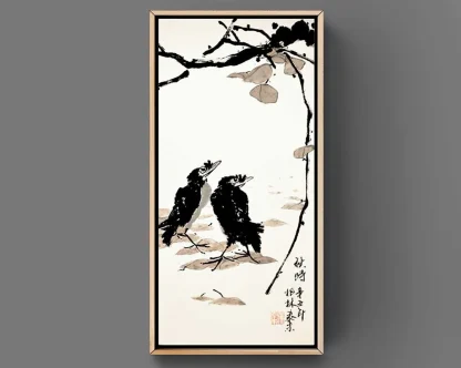 Vogel zeichneng bird painting tusche malerei sumi-e painting tusche Zeichnen tinte zeichnung wand dekoration wandkunst Büro dekoration wohn decoration blumen zeichnen landscape painting landschaft malerei tier zeichnen