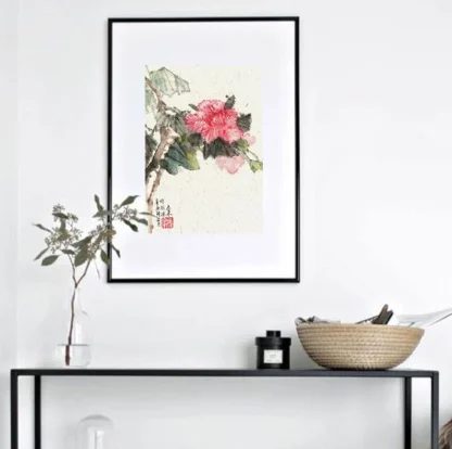 camellia Kamelie Blumen zeichneng flower painting tusche malerei sumi-e painting tusche Zeichnen tinte zeichnung wand dekoration wandkunst Büro dekoration wohn decoration blumen zeichnen landscape painting landschaft malerei tier zeichnen