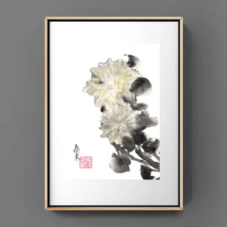 chrysanthemum Chrysantheme Blumen zeichneng flower painting tusche malerei sumi-e painting tusche Zeichnen tinte zeichnung wand dekoration wandkunst Büro dekoration wohn decoration blumen zeichnen landscape painting landschaft malerei tier zeichnen