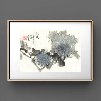 chrysanthemum Chrysantheme Blumen zeichneng flower painting tusche malerei sumi-e painting tusche Zeichnen tinte zeichnung wand dekoration wandkunst Büro dekoration wohn decoration blumen zeichnen landscape painting landschaft malerei tier zeichnen