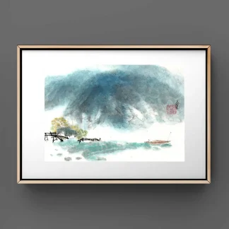 landscape painting tusche malerei sumi-e painting tusche Zeichnen tinte zeichnung wand dekoration wandkunst Büro dekoration wohn decoration blumen zeichnen landscape painting landschaft malerei tier zeichnen