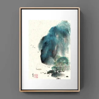 landscape painting tusche malerei sumi-e painting tusche Zeichnen tinte zeichnung wand dekoration wandkunst Büro dekoration wohn decoration blumen zeichnen landscape painting landschaft malerei tier zeichnen