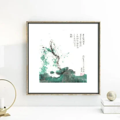 willow weide landscape painting tusche malerei sumi-e painting tusche Zeichnen tinte zeichnung wand dekoration wandkunst Büro dekoration wohn decoration blumen zeichnen landscape painting landschaft malerei tier zeichnen