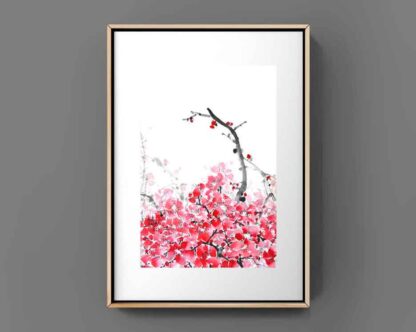 Pflaume Blumen zeichneng plum flower painting tusche malerei sumi-e painting tusche Zeichnen tinte zeichnung wand dekoration wandkunst Büro dekoration wohn decoration blumen zeichnen landscape painting landschaft malerei tier zeichnen