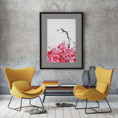 Pflaume Blumen zeichneng plum flower painting tusche malerei sumi-e painting tusche Zeichnen tinte zeichnung wand dekoration wandkunst Büro dekoration wohn decoration blumen zeichnen landscape painting landschaft malerei tier zeichnen