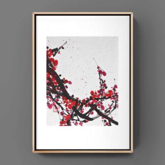 Pflaume Blumen zeichneng plum flower painting tusche malerei sumi-e painting tusche Zeichnen tinte zeichnung wand dekoration wandkunst Büro dekoration wohn decoration blumen zeichnen landscape painting landschaft malerei tier zeichnen