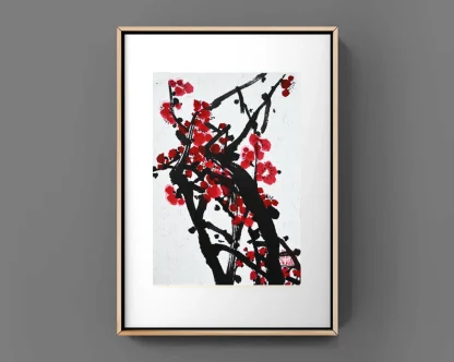 Pflaumen zeichneng plum painting tusche malerei sumi-e painting tusche Zeichnen tinte zeichnung wand dekoration wandkunst Büro dekoration wohn decoration blumen zeichnen landscape painting landschaft malerei tier zeichnen