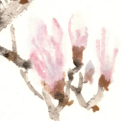 Magnolie flower zeichnen tusche malerei sumi-e painting tusche Zeichnen tinte zeichnung wand dekoration wandkunst Büro dekoration wohn decoration blumen zeichnen landscape painting landschaft malerei tier zeichnen