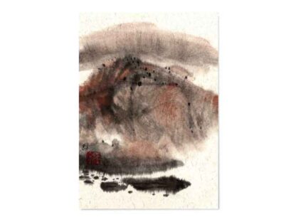 Postkarte Landschaft Tusche Malerei Sumi-e painting chinesische japanische Kunstpostkarten