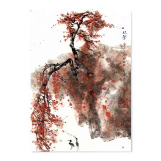 Postkarte Landschaft Tusche Malerei Sumi-e painting chinesische japanische Kunstpostkarten