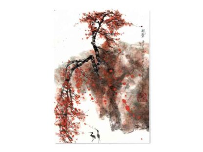 Postkarte Landschaft Tusche Malerei Sumi-e painting chinesische japanische Kunstpostkarten