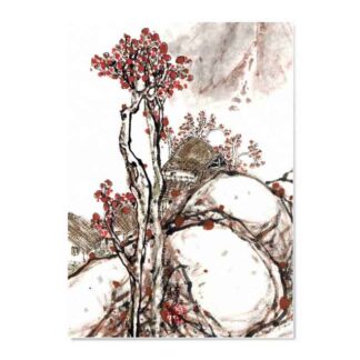 Postkarte Landschaft Tusche Malerei Sumi-e painting chinesische japanische Kunstpostkarten