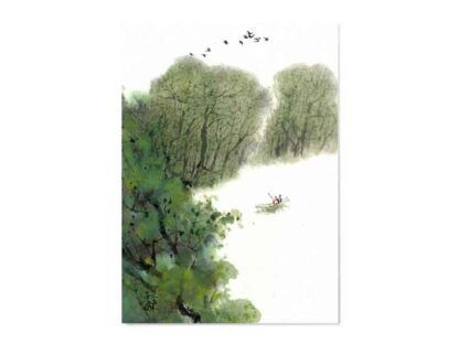 Postkarte Landschaft Tusche Malerei Sumi-e painting chinesische japanische Kunstpostkarten