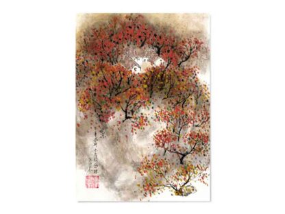 Postkarte Landschaft Tusche Malerei Sumi-e painting chinesische japanische Kunstpostkarten