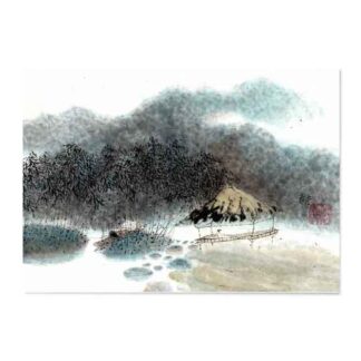 Postkarte Landschaft Tusche Malerei Sumi-e painting chinesische japanische Kunstpostkarten