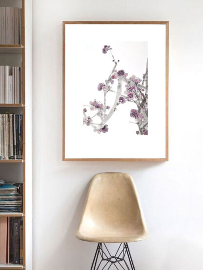 Blumen zeichnung plum chinesische Tusche Malerei pflaumejapanische Sumie painting Heim Haus Büro Deko Wand Kunst