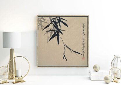 bambus bamboo zeichnung plum chinesische Tusche Malerei pflaumejapanische Sumie painting Heim Haus Büro Deko Wand Kunst