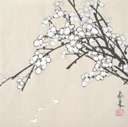 Blumen zeichnung plum chinesische Tusche Malerei pflaumejapanische Sumie painting Heim Haus Büro Deko Wand Kunst