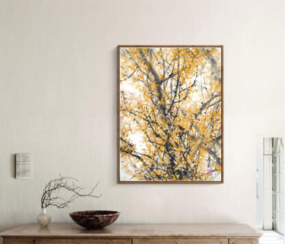 Blumen zeichnung flower painting sumie painting sumie painting Tuschemalerei wall decoration Zeichnung 水墨 迎春花 Forsythie winterjasmin