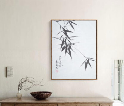 Bamboo painting wall art home deco office deco chinese painting japan sumie painting Bambus chinesische Tusche Malerei Heim Haus Büro Deko Wand Kunst 墨竹 画竹 竹子