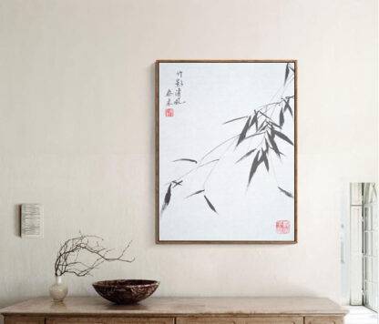 Bamboo painting wall art home deco office deco chinese painting japan sumie painting Bambus chinesische Tusche Malerei Heim Haus Büro Deko Wand Kunst 墨竹 画竹 竹子